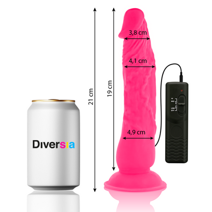 DIVERSIA - FLEXIBLER VIBRIERENDER DILDO ROSA 21 CM -O- 4.9 CM - Sexotim