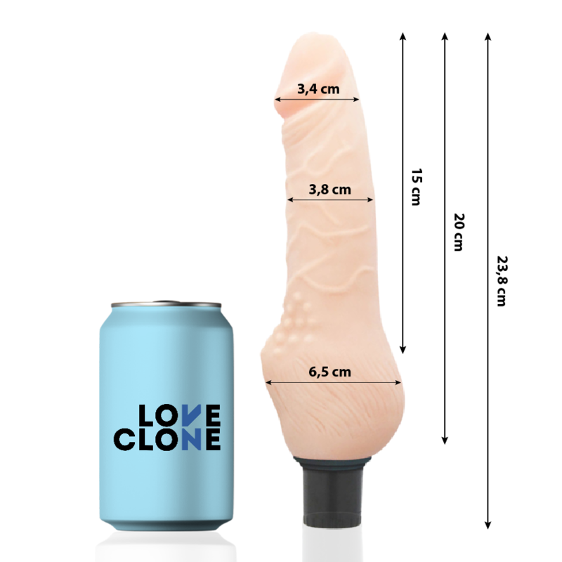 LOVECLONE - DAVEN SELBSTGLEITEND REALISTISCH 23.8 CM x 3.8 CM - Sexotim