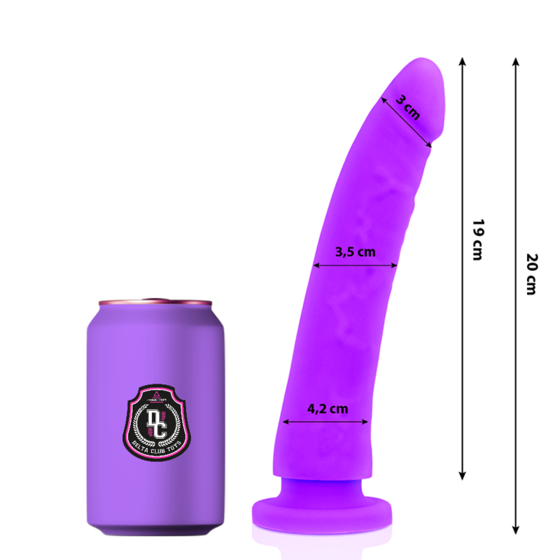 DELTA CLUB - TOYS LILA DILDO MEDIZINISCHES SILIKON 20 CM -O- 4 CM - Sexotim