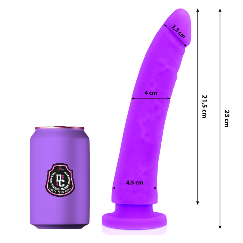 DELTA CLUB - TOYS LILA DILDO MEDIZINISCHES SILIKON 23 CM -O- 4.5 CM - Sexotim