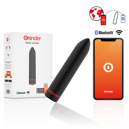 ONINDER - BERLIN BULLET VIBRATOR SCHWARZ 9 MODI 8,5 X 2 CM - KOSTENLOSE APP - Sexotim