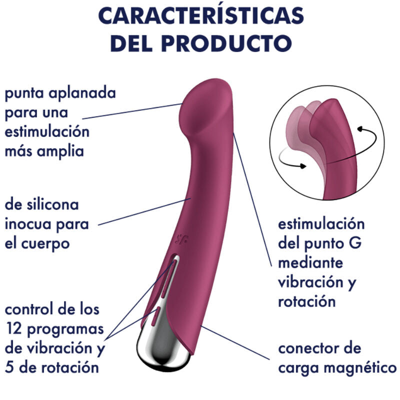 SATISFYER - SPINNING G-SPORT 1 ROTATOR VIBRATOR BLAU / BEIGE / ROT - Sexotim