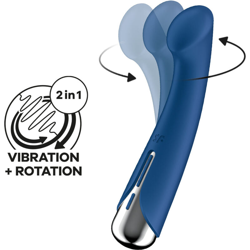 SATISFYER - SPINNING G-SPORT 1 ROTATOR VIBRATOR BLAU / BEIGE / ROT - Sexotim
