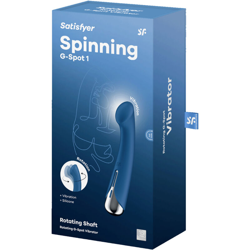 SATISFYER - SPINNING G-SPORT 1 ROTATOR VIBRATOR BLAU / BEIGE / ROT - Sexotim