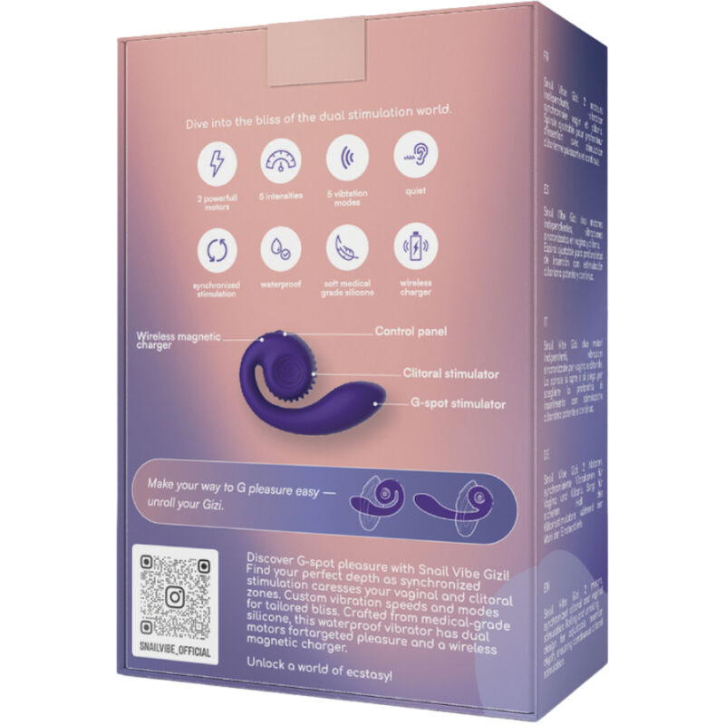 SNAIL VIBE - GIZI DUAL STIMULATOR ROSA - Sexotim