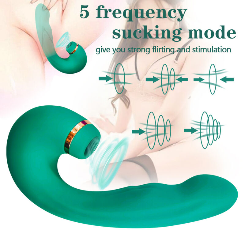 ARMONY - GRÜNER FLEXIBLER VIBRATOR & SAUGER - Sexotim