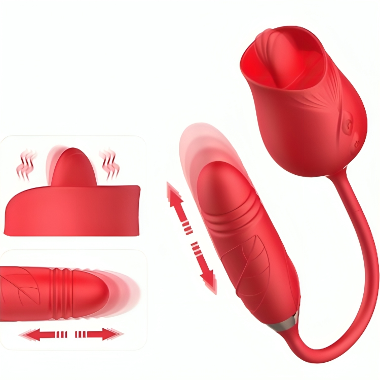 ARMONY - DELIGHT BLUMENVIBRATOR & STOßUNG MIT ROTER ZUNGE - Sexotim