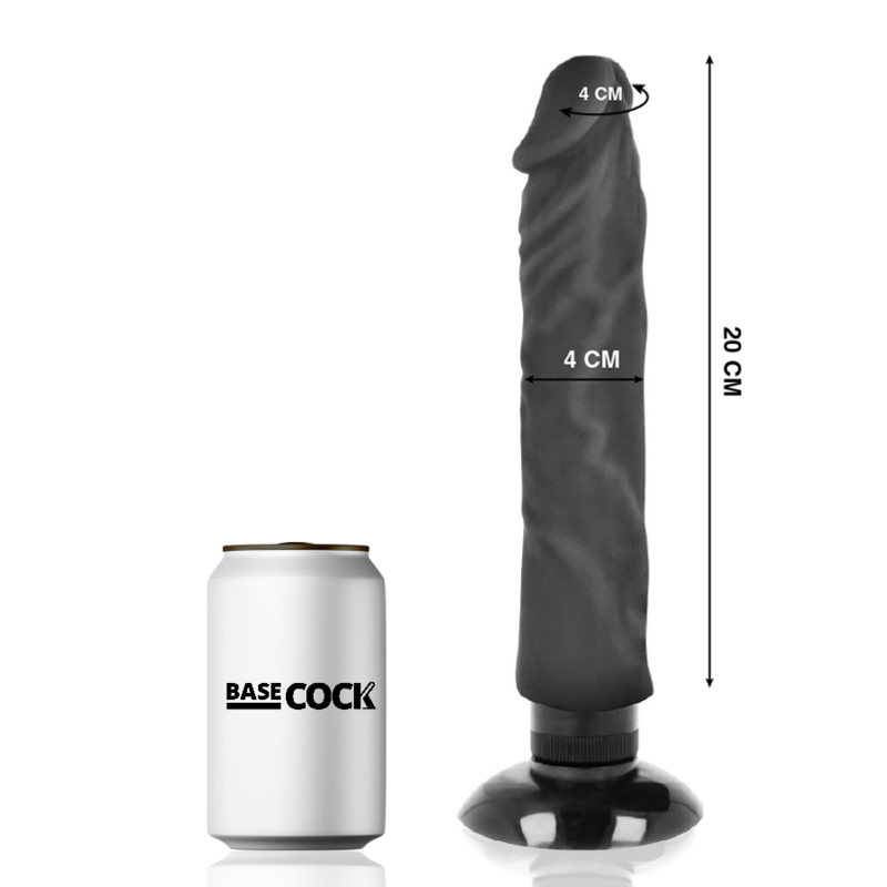 BASECOCK - REALISTISCHER VIBRATOR 2-1 NATÜRLICH 20 CM -O- 4 CM - Sexotim