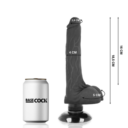 BASECOCK - REALISTISCHER VIBRATOR 2-1 NATÜRLICH 18.5 CM -O- 4 CM - Sexotim