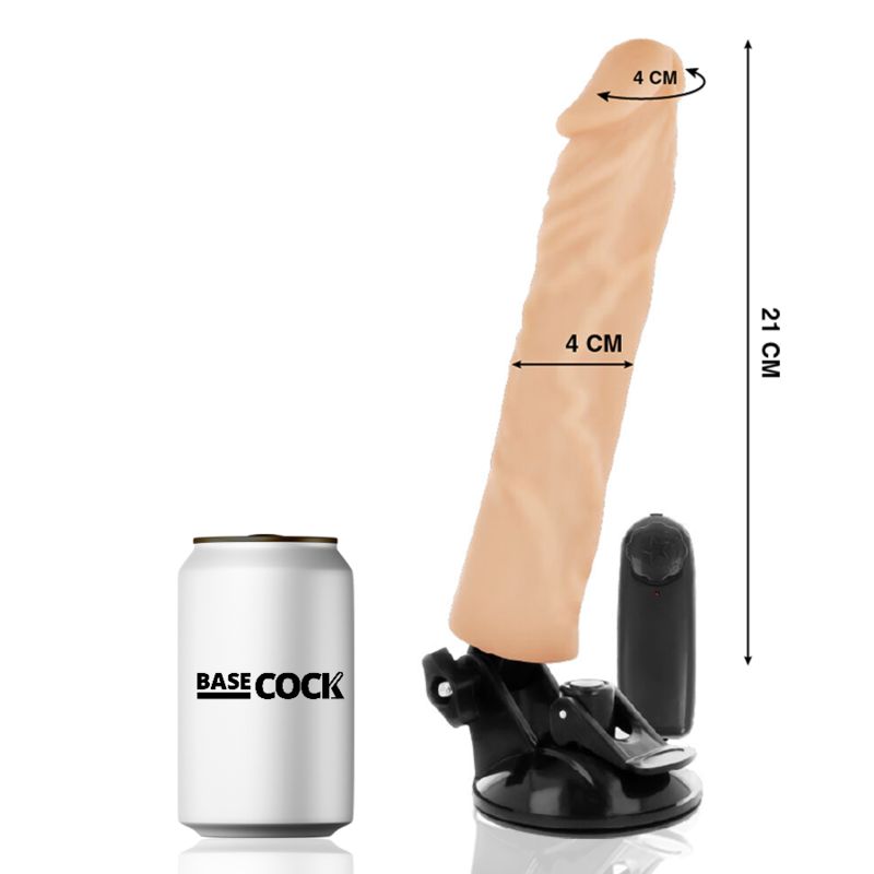 BASECOCK - REALISTISCHER VIBRATOR MIT FERNBEDIENUNG NATÜRLICHER 21 CM -O- 4 CM - Sexotim