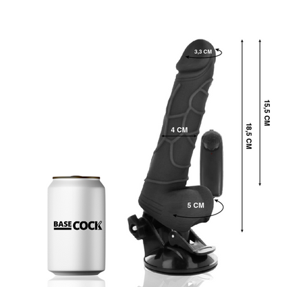 BASECOCK - REALISTISCHER NATÜRLICHER MIT FERNBEDIENUNG VIBRATOR 18.5 CM -O- 4CM - Sexotim