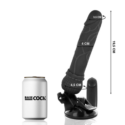 BASECOCK - REALISTISCHER VIBRATOR MIT FERNBEDIENUNG NATÜRLICHER 19.5 CM -O- 4 CM - Sexotim