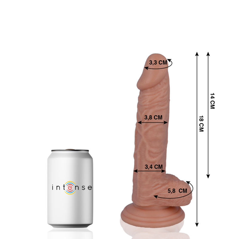 MR INTENSE - 11 REALISTIC PENIS 18 CM -O- 3.8 CM - Sexotim