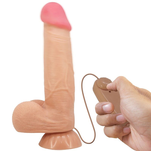 PRETTY LOVE - SLIDING SKIN SERIES REALISTISCHER DILDO MIT SLIDING SKIN FERNBEDIENUNG SAUGNAPFLEISCH 21,8 CM - Sexotim