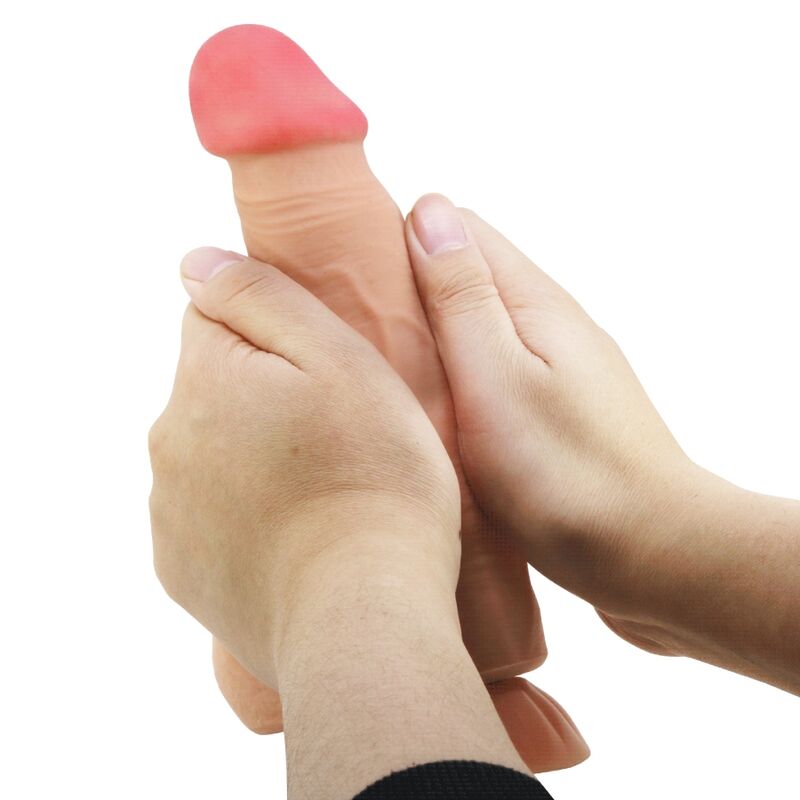 PRETTY LOVE - SLIDING SKIN SERIES REALISTISCHER DILDO MIT SLIDING SKIN FERNBEDIENUNG SAUGNAPFLEISCH 21,8 CM - Sexotim