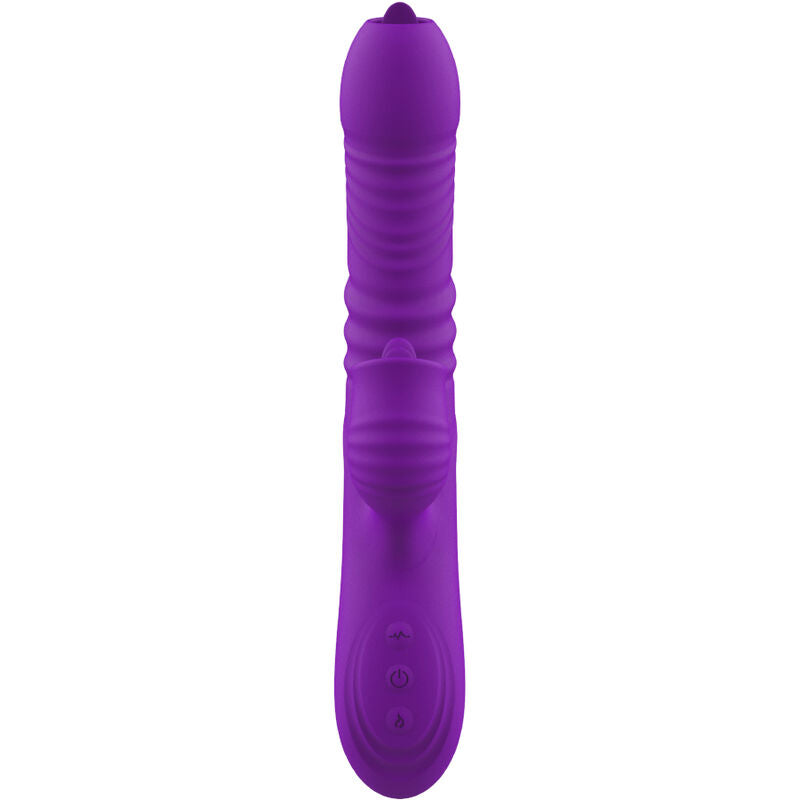 ARMONY - VOLLSTÄNDIGER G-PUNKT-KANINCHENVIBRATOR MIT STIMULIERENDEM ZUNGENVIOLETTEN WÄRMEEFFEKT