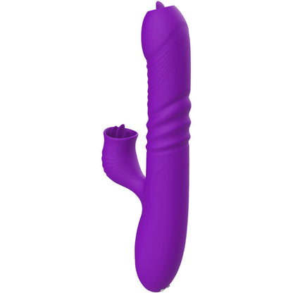 ARMONY - VOLLSTÄNDIGER G-PUNKT-KANINCHENVIBRATOR MIT STIMULIERENDEM ZUNGENVIOLETTEN WÄRMEEFFEKT