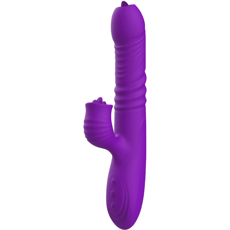 ARMONY - VOLLSTÄNDIGER G-PUNKT-KANINCHENVIBRATOR MIT STIMULIERENDEM ZUNGENVIOLETTEN WÄRMEEFFEKT