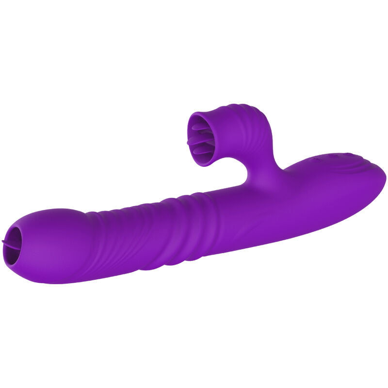 ARMONY - VOLLSTÄNDIGER G-PUNKT-KANINCHENVIBRATOR MIT STIMULIERENDEM ZUNGENVIOLETTEN WÄRMEEFFEKT