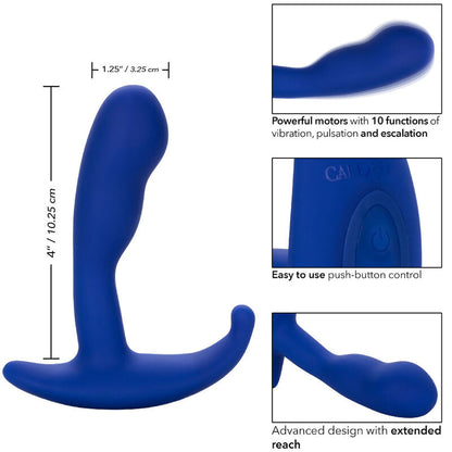 CALEXOTICS - ADMIRAL GEBOGENER ANALSTIMULATOR & VIBRATOR BLAU - Sexotim