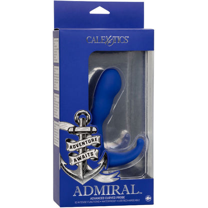 CALEXOTICS - ADMIRAL GEBOGENER ANALSTIMULATOR & VIBRATOR BLAU - Sexotim