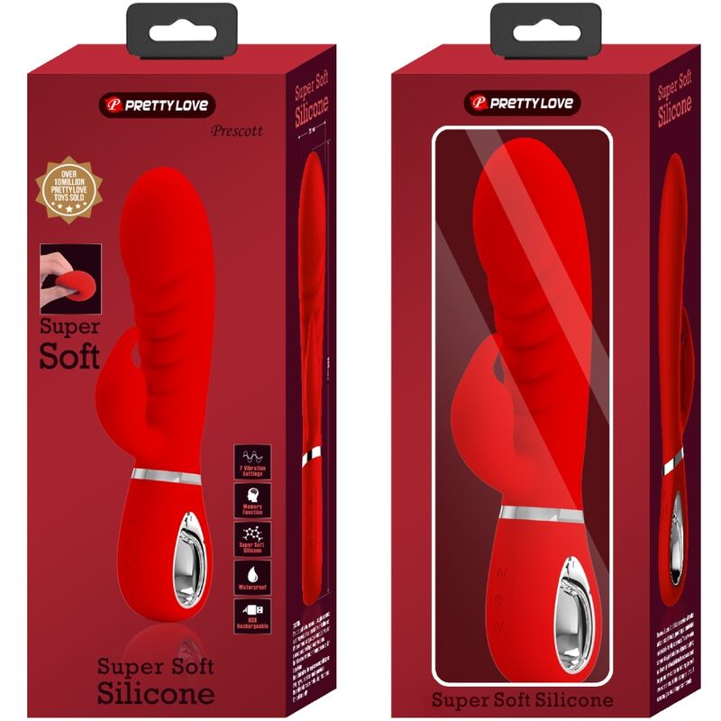 PRETTY LOVE - PRESCOTT MULTIFUNKTIONS-G-SPOT-VIBRATOR ROT - Sexotim