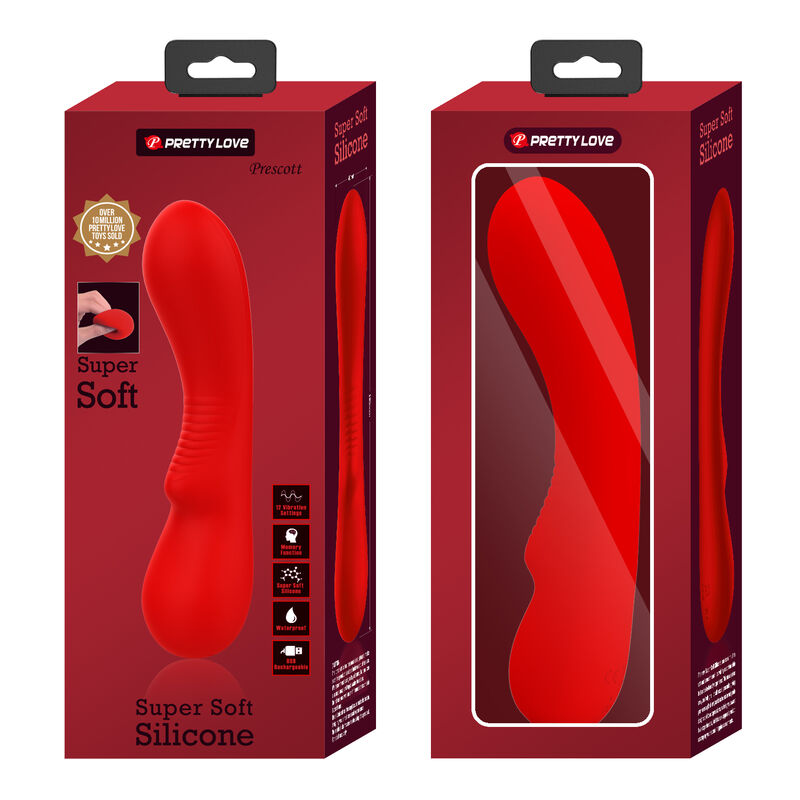 PRETTY LOVE - PRESCOTT WIEDERAUFLADBARER VIBRATOR ROT - Sexotim