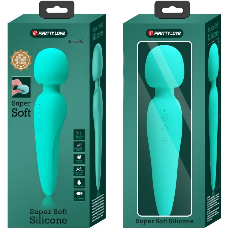 PRETTY LOVE - MEREDITH MASSAGER 12 VIBRATIONSMODI AQUA GRÜN - Sexotim