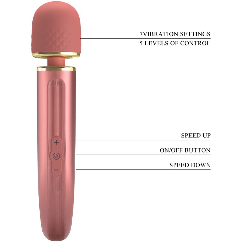 PRETTY LOVE - MASSAGER 7 VIBRATIONSMODI ROSA - Sexotim