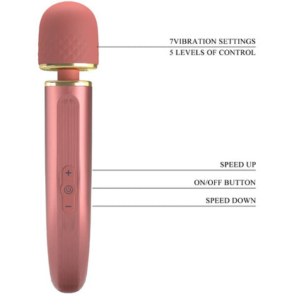 PRETTY LOVE - MASSAGER 7 VIBRATIONSMODI ROSA - Sexotim