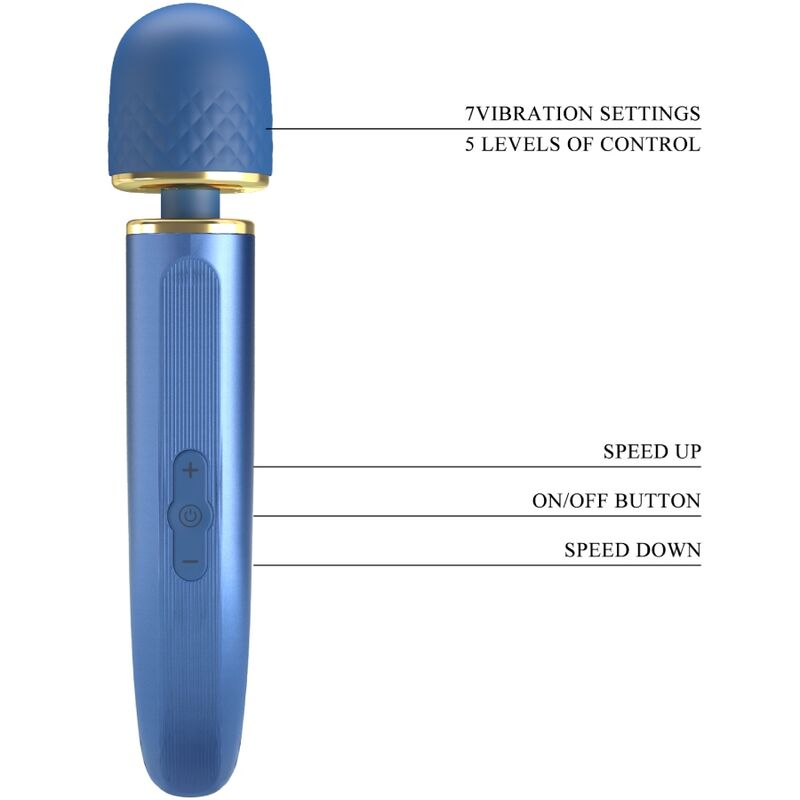 PRETTY LOVE - MASSAGER 7 VIBRATIONSMODI BLAU - Sexotim