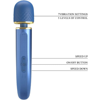 PRETTY LOVE - MASSAGER 7 VIBRATIONSMODI BLAU - Sexotim