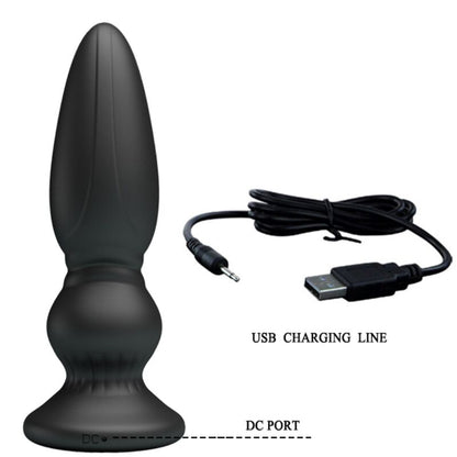 MR PLAY - LEISTUNGSSTARKER VIBRATOR MIT FERNBEDIENUNG, ANALSTECKER, SCHWARZ - Sexotim