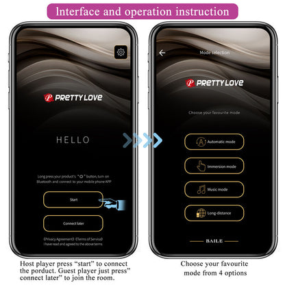 PRETTY LOVE - HECTOR ELECTROSHOCK VIBRATOR PER APP-STEUERUNG LILA - Sexotim