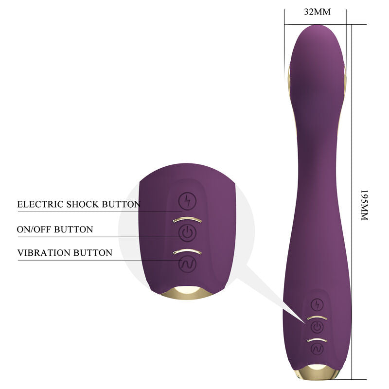 PRETTY LOVE - HECTOR ELECTROSHOCK VIBRATOR PER APP-STEUERUNG LILA - Sexotim