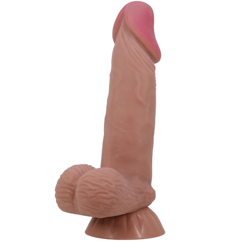 PRETTY LOVE - SLIDING SKIN SERIES REALISTISCHER DILDO MIT SCHIEBENDEM BRAUNEN HAUTSAUGNAPF 19,4 CM - Sexotim