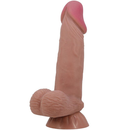 PRETTY LOVE - SLIDING SKIN SERIES REALISTISCHER DILDO MIT SCHIEBENDEM BRAUNEN HAUTSAUGNAPF 19,4 CM - Sexotim