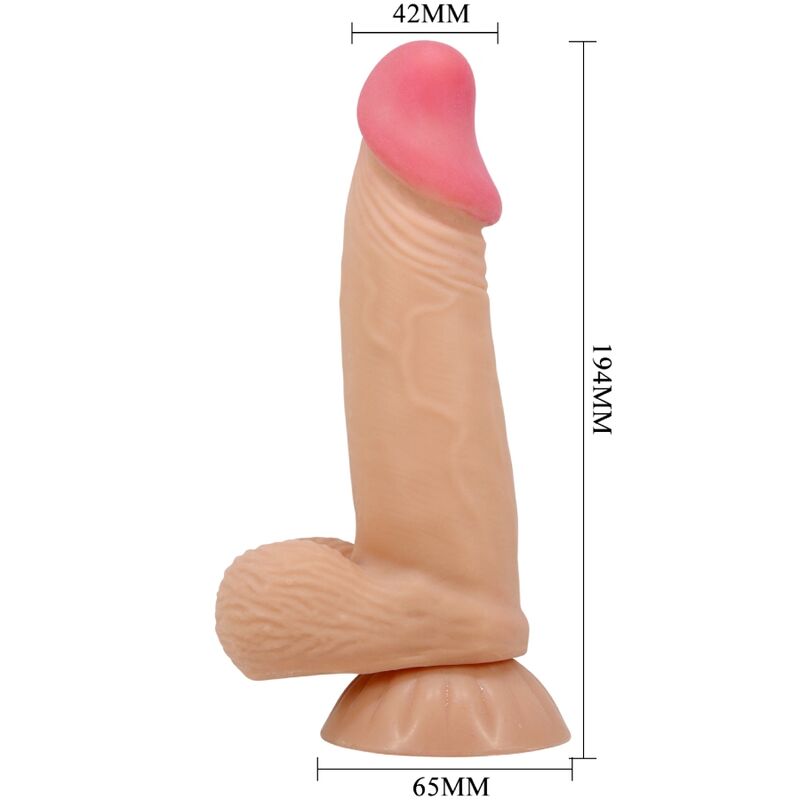 PRETTY LOVE - SLIDING SKIN SERIES REALISTISCHER DILDO MIT SLIDING SKIN SAUGNAPF 19,4 CM - Sexotim