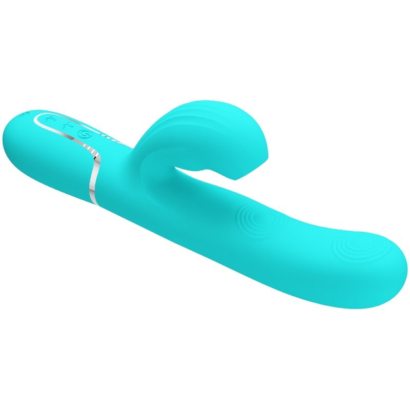 PRETTY LOVE - PERLITA MULTIFUNKTIONS-3-IN-1-G-PUNKT-VIBRATOR AQUA GRÜN