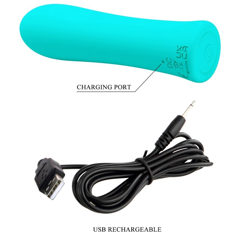 PRETTY LOVE - ALFREDA SUPER POWER VIBRATOR AQUA GREEN - Sexotim