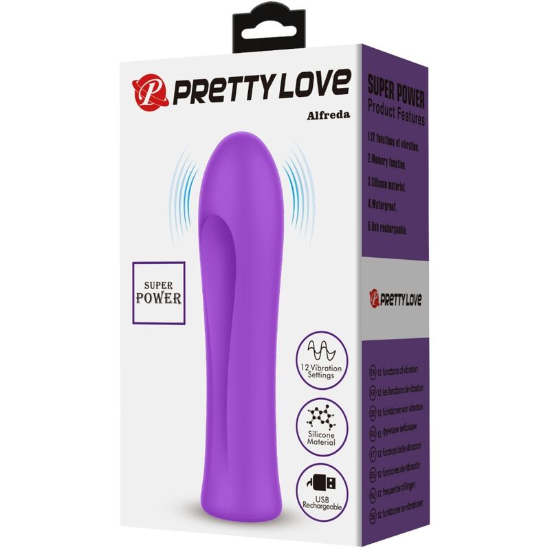 PRETTY LOVE - ALFREDA SUPER POWER VIBRATOR AQUA LILA - Sexotim