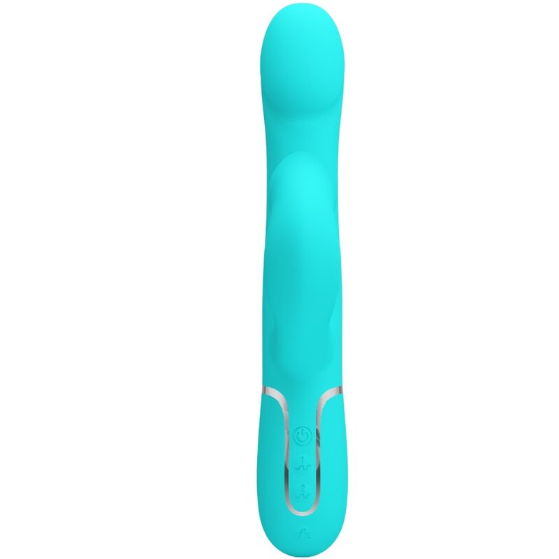 PRETTY LOVE - RABBIT VIBRATOR PEARLS AQUA GREEN