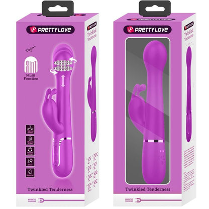 PRETTY LOVE - DEJON RABBIT VIBRATOR 3 IN 1 MULTIFUNKTIONSVIOLETT