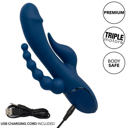 CALEXOTICS - VIBRATOR DREIFACH-ORGASMUS BLAU