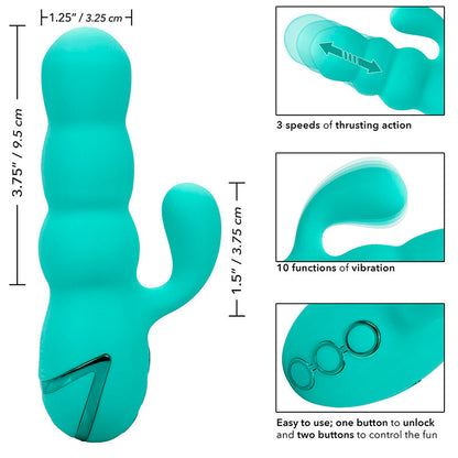 CALEXOTICS - DEL MAR DIVA VIBRATOR RABBIR AQUA GRÜN VON CALIFORNIA DREAMING