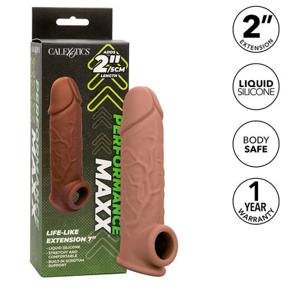 CALEXOTICS - PERFORMANCE MAXX LEBENSNAHE EXTENSION 7 BRAUNE HAUT - Sexotim