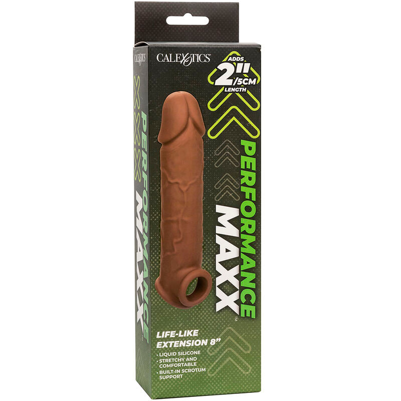 CALEXOTICS - PERFORMANCE MAXX LEBENSNAHE EXTENSION 8 BRAUNE HAUT - Sexotim