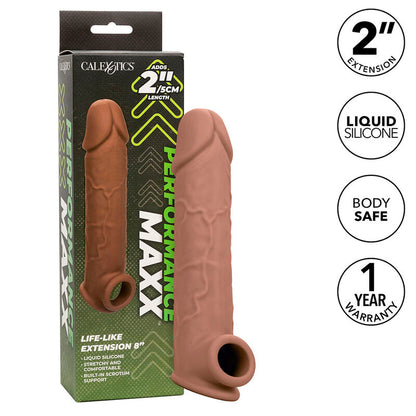 CALEXOTICS - PERFORMANCE MAXX LEBENSNAHE EXTENSION 8 BRAUNE HAUT - Sexotim