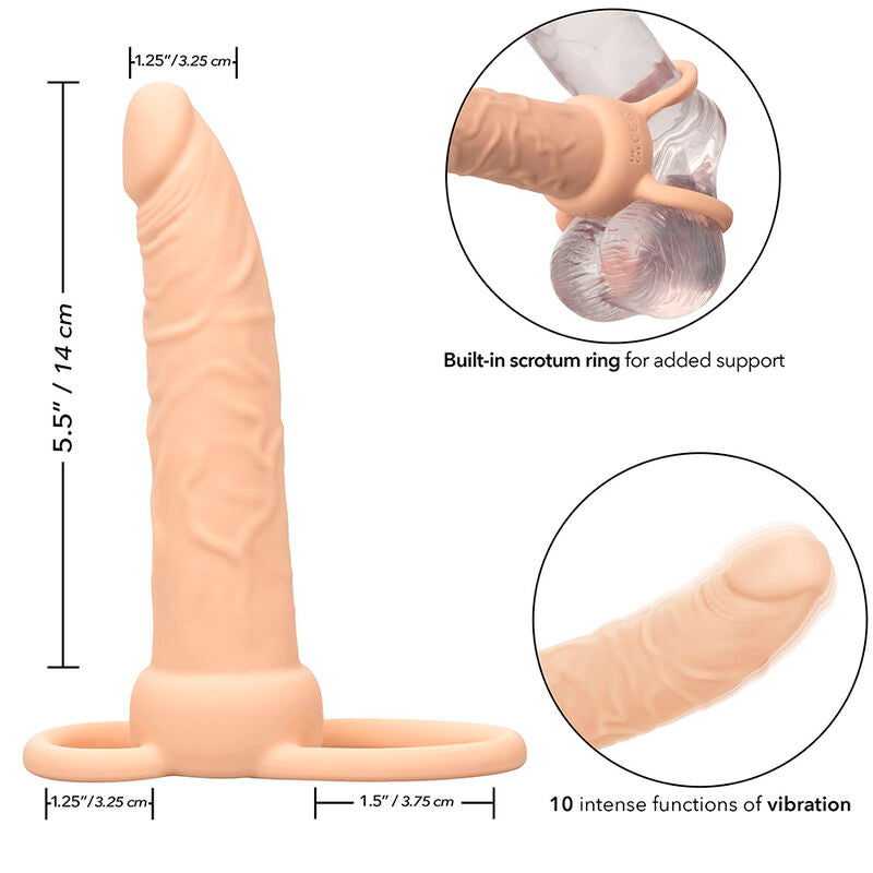 CALEXOTICS - PERFORMANCE MAXX WIEDERAUFLADBARER DUAL PENETRATOR, HELLE HAUT - Sexotim