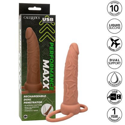 CALEXOTICS - PERFORMANCE MAXX WIEDERAUFLADBARER DUAL-PENETRATOR, BRAUN - Sexotim